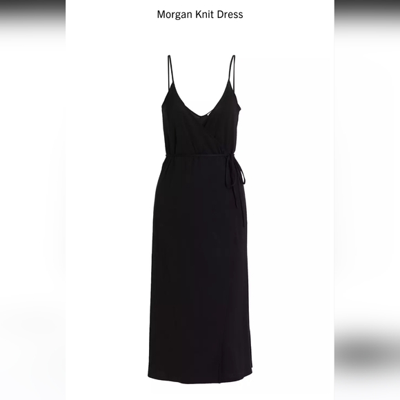 NWT Frame Black Morgan Knit Wrap Dress Small - Picture 3 of 8
